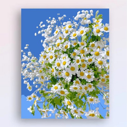 썸머비 명화그리기 피포페인팅 DIY 꽃 유화 미술 키트 40x50cm, 마가렛, 1개