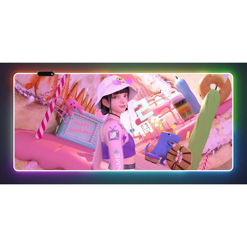 Literally sell 백라이트 패턴 마우스 패드 7가지 색상 네 가지 모드 손목을 보호하기 위해 두꺼워지고 미끄럼 방지 및 내마모성 게이밍마우스패드, 16