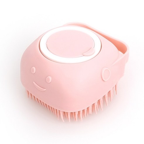 르메이어 애견 애묘 실리콘 목욕솔 빗 샴푸 브러쉬 반려동물, 2개, 핑크