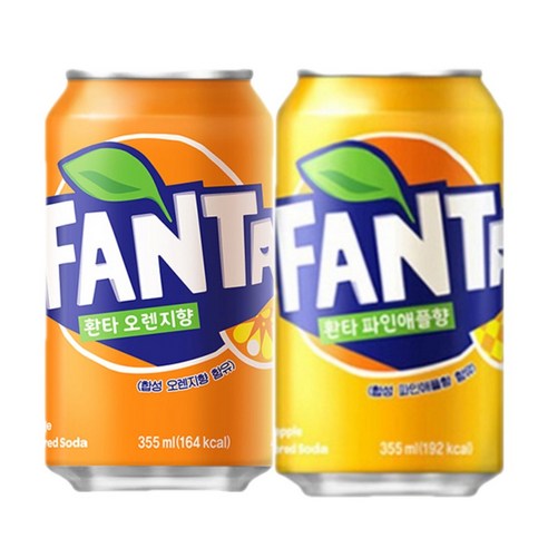 환타 파인애플 355ml x 24캔 + 환타 오렌지 355ml x 24캔, 1세트 펩시355