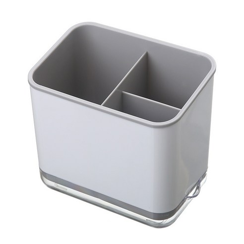 다나에 가정용 젓가락 튜브 주방 식기 숟가락 저장 상자, 회색