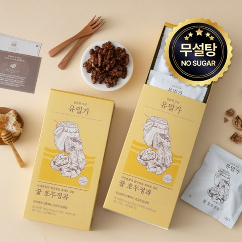 유밀가 수제 꿀 호두정과 30g 6개입 1세트 - 강정 | 쿠팡