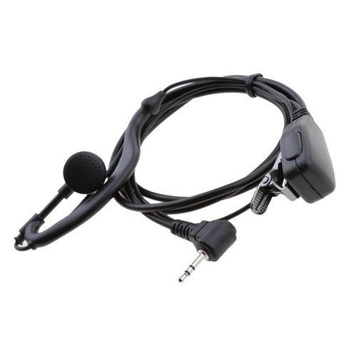 양방향 라디오 T6200C T5800 T7200 T5720용 PTT 및 마이크가 있는 G 모양 2.5MM 1핀 플러그 클립 이어피스 헤드셋, 블랙, 설명, 설명