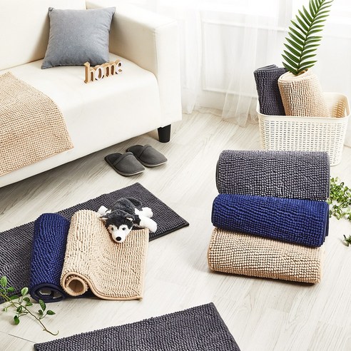 부드러움과 안전성을 겸비한 다용도 극세사 발매트