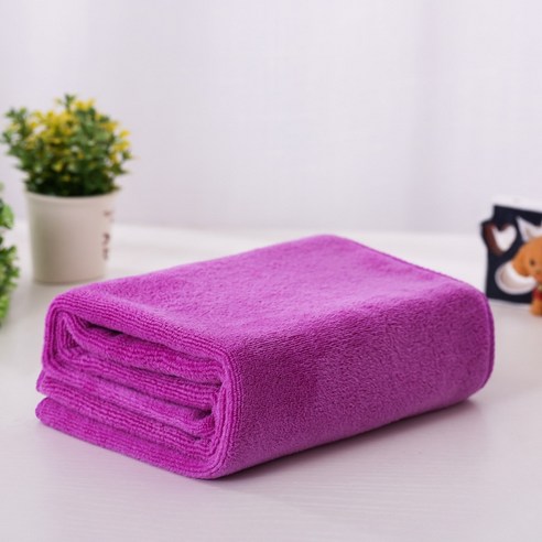 ZZJJC 극세사 수건 드라이 스카프 털 빠짐 없는 주방 청소 물수건, 미디엄퍼플, 600g 30*30