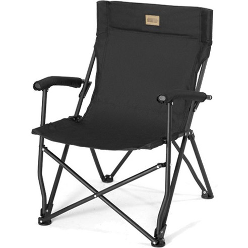 탄씨엔쯔 접이식 캠핑 의자, 1개, 블랙