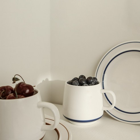 코지테이블 시라쿠스 메이플 시리즈 코지 접시, 코지_썸머 블루, 접시 L (23cm)