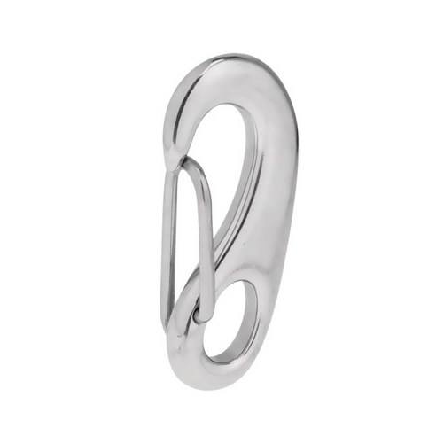 스테인레스 스틸 달걀 모양 스프링 스냅 클립 후크 빠른 링크 Carabiner, 은, 스테인리스 강
