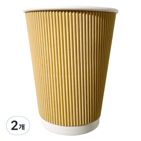 대한 3중 웨이브 크라프트 종이컵 340ml, 50개입, 2개