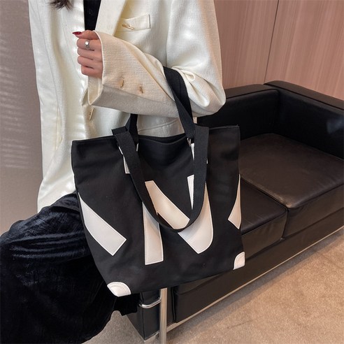 편안하고 세련된 환경 친화적 캔버스 숄더 백