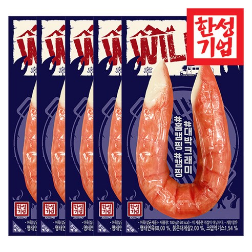 한성 와일드 크래미 게맛살 180G x 5개, 어묵스프(6g)