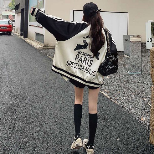 여성 봄 야구 점퍼 자켓 바람막이 여자 가을 잠마 루즈핏 오버핏 여름 아우터