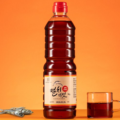최아미 프리미엄 멸치액젓 100% 원액 국산 까나리액젓 1kg, 1L, 5개