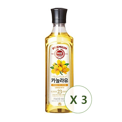 사조 해표 카놀라유 500ML x3, 3개