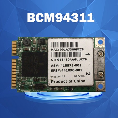 BroadCom BCM94311MCG SPS:441091-002 441090-001 HP 노트북 용 54Mbps 802.11b/g 미니 PCI-e WLAN Wifi 무, 한개옵션0