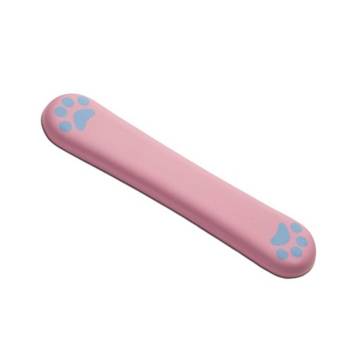 귀여운 고양이 발 키보드 손목 받침대 패드 메모리 폼 인체 공학적 미끄럼 방지 손 받침대 사무실 컴퓨터, 분홍, 380 x 80 x 18mm, 메모리 폼 천