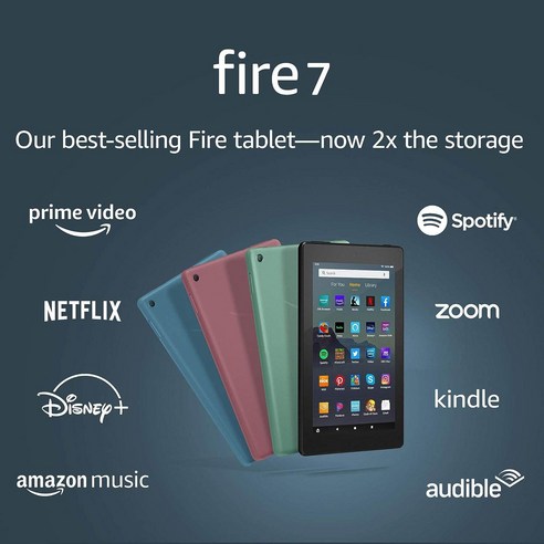 7인치태블릿 Fire 7 태블릿 7인치 디스플레이 16GB(2019년 출시) – 블랙, 16GB, 검은색 Best Top5