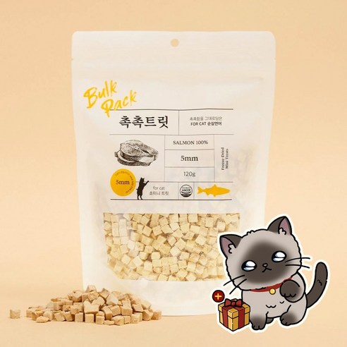 촉촉트릿 for cat 초미니트릿 연어 120g 고양이 동결건조 간식, 단품