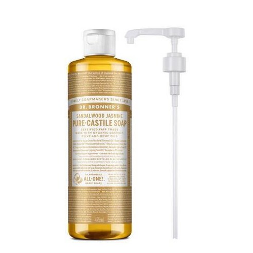 닥터브로너스 샌달우드 자스민 퓨어 캐스틸 솝 475ml, 1개
