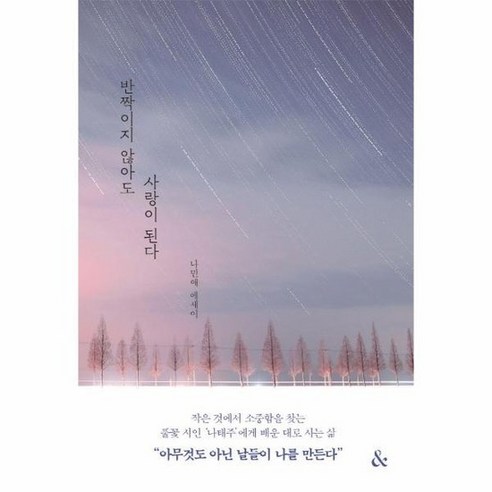 국어 실력이 우수한 아이가 승리합니다 + 엄마가 가르치는 독서 코칭 (마스크 제공) 나민애 12 반짝이지 않아도 사랑이된다 나민애에세이, 상품명