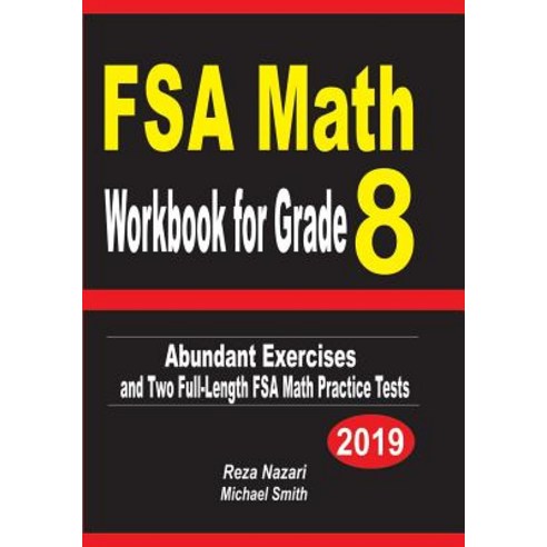 (영문도서) FSA Math Workbook for Grade 8: Abundant Exercises and Two Full ...