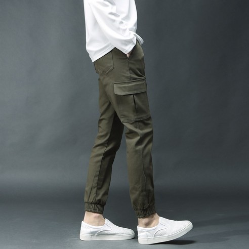 후앙스 데일리 면워싱 스판 카고 조거팬츠 ABCP-6257