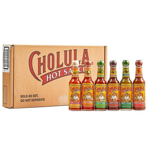 Cholula 핫 소스 147.9ml(5온스) 버라이어티 팩 (훌륭한 핫소스 애호가 선물 세트) 6개입