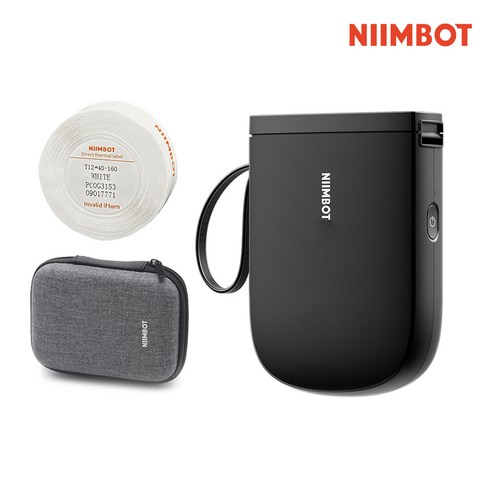시노링크 라벨프린터 D11 PRO 라벨기 님봇 NIIMBOT, 1개, A. D11 PRO 블랙[라벨지+파우치]