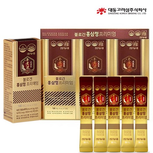 대동고려삼 불로건 홍삼정 프리미엄 홍삼스틱 10ml x 10포(소박스 10일체험분) 진세노사이드 20mg 고함량제품 효도선물추천, 1개