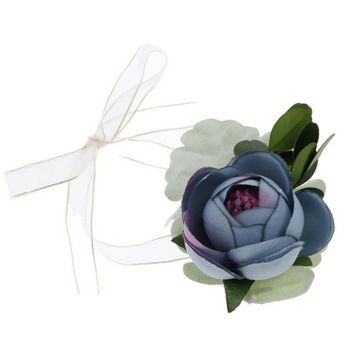 꽃 손목 코사지 Boutonniere 세트 인공 장미 코사지 세트 수제 신부 팔찌 남자 Boutonniere 코사지 꽃