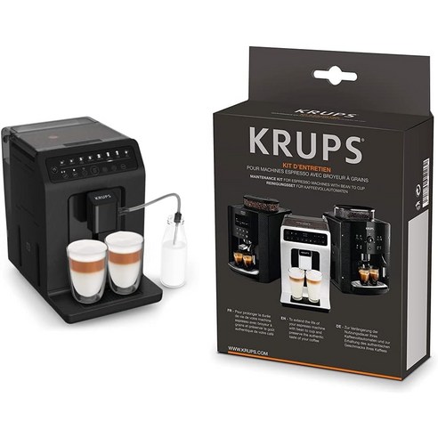 Krups EA897B design 전자동 커피 머신 | 에스프레소 &amp;amp; 카푸치노 기능 8 사전 설정 우유 시스템 1, 01 전자동 커피 머신과 번들