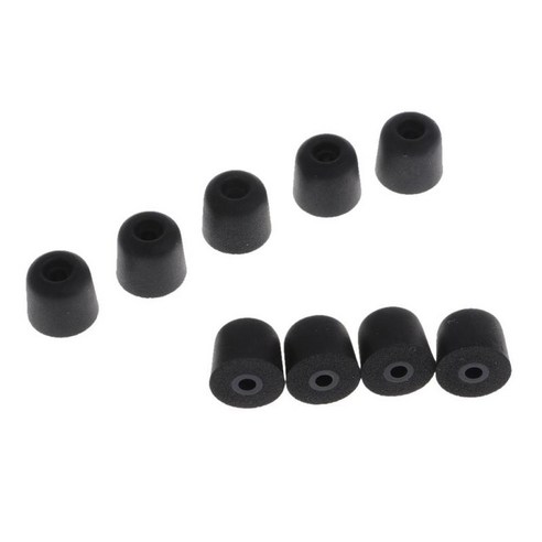 인이어 헤드폰용 교체용 3.0mm 폼 이어버드 메모리 이어팁, 블랙, 설명, 설명