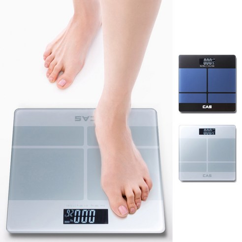 카스 스마트 고정밀 자동 강화 유리 디지탈 체중계, 화이트, 화이트, 1개