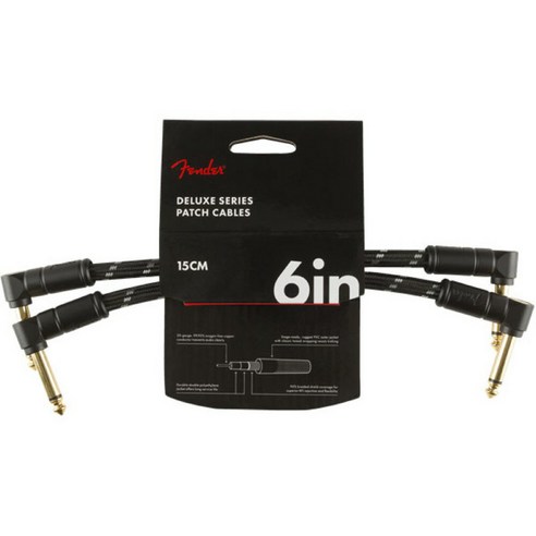 Fender Deluxe Series Instrument Cables 2 Pack LL 6 Black Tweed