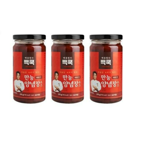 백쿡 백종원의 만능 양념장소스, 370g, 3개