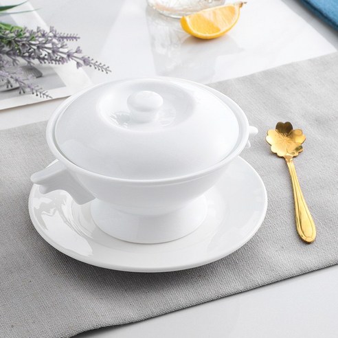 세라믹 프놈펜 얀 No Bowl 디저트 그릇 섬세한 Tremella Bowl 뷰티 살롱 가정용 설탕 워터 작은 그릇 유럽 코트 식기, (순수한 흰색) pisces 컵 접시 벚꽃 숟가락 20