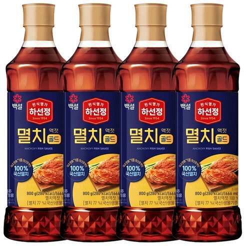 하선정 멸치 액젓, 800g, 4개