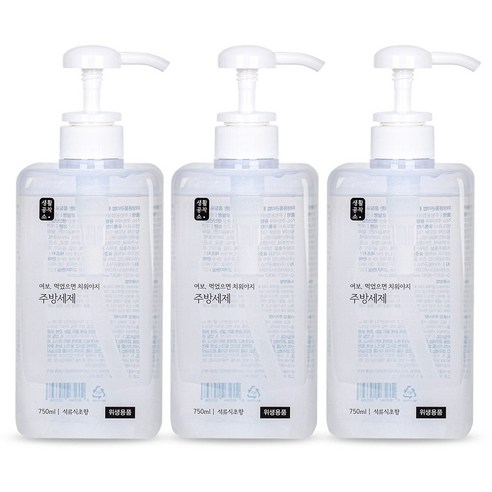 생활공작소 주방세제 석류식초향 750ml x 3입, 02.주방세제 750ml x 3입 석류식초