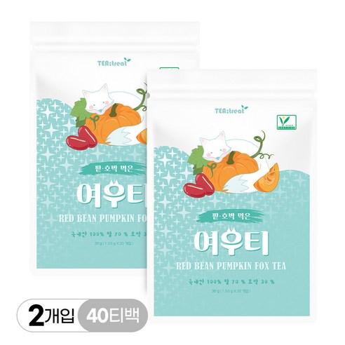 붓기와의 전쟁, 이제는 여우처럼 슬림하게! 티트리트 팥호박차 솔직 후기 여우티