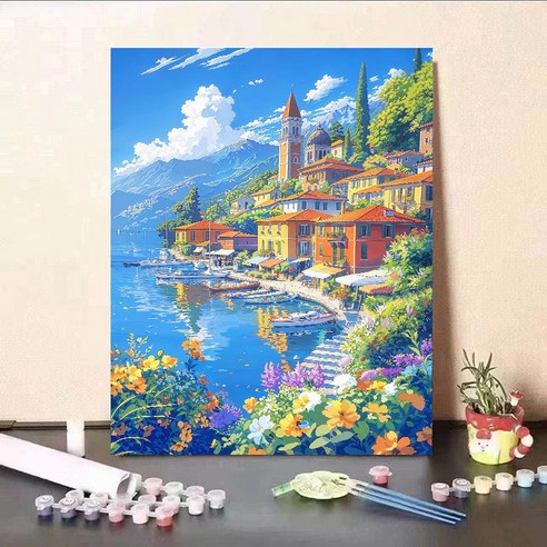 무스앤코 DIY 명화그리기 유화 그림 그리기 아크릴화 물감놀이, 30cm*40cm, E타입, 1개