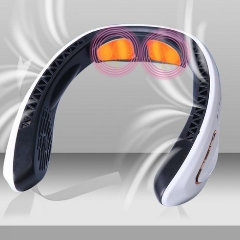  미니에어컨, 1.1pcs white 가정용 리프리스 걸이식 목 마사지 팬 USB 충전식 미니 냉각 팬 휴대용 스포츠 걸이식 목 팬 에어 쿨러 에어컨, WHITE