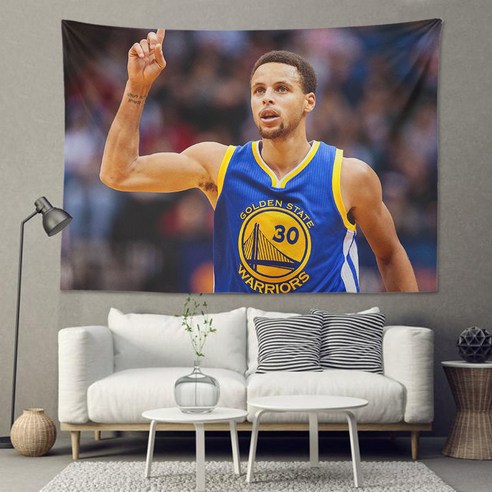 스노우드림 NBA 스타 James/ Stephen Curry 농구 패브릭 포스터 태피스트리, KJ22, 옵션3