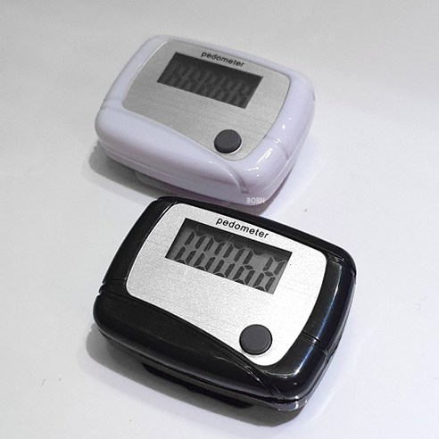 디지털 만보기 만보계 걷기운동, 1개, 흰색