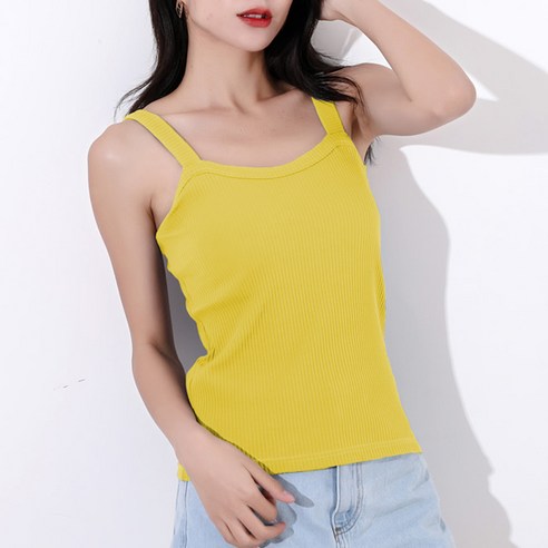 더시럽 리브짜임 끈나시 올인원 브라탑 브라일체형