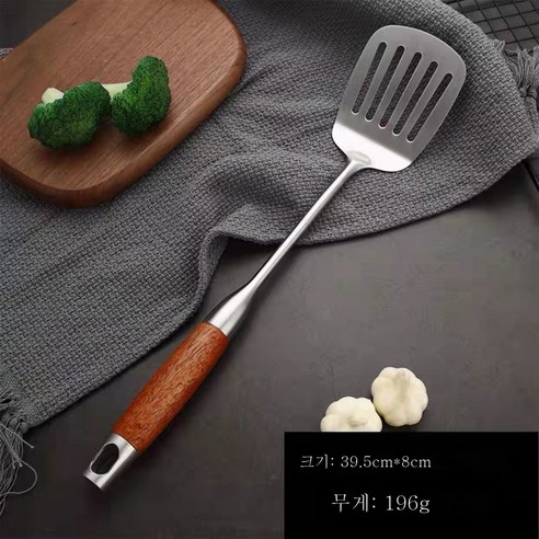 ZZJJC 304 스테인레스 주방기구 꽃배나무 주걱 주걱 주걱 주걱 주걱 세트, * Deichenberry Pear Wood- Frul