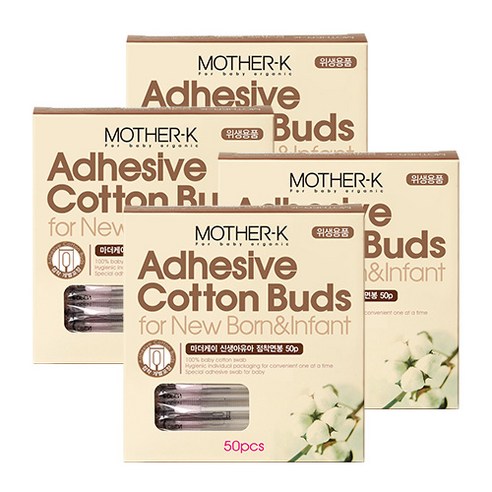 마더케이 네이처 신생아 점착 면봉, 50개입, 6개