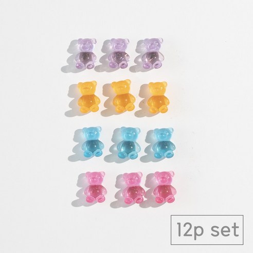 84x84 인테리어 냉장고 자석 마그네틱, 미니곰돌이12p