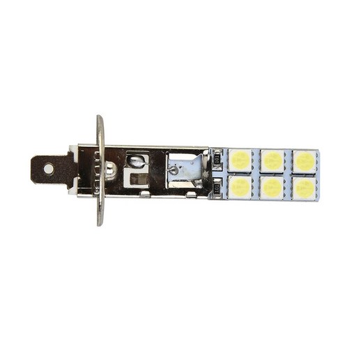 안개등 H1 빔 교체 차량 2 개 세트 H1 12SMD 5050 헤드라이트 12A LED 12V 24V, 2개