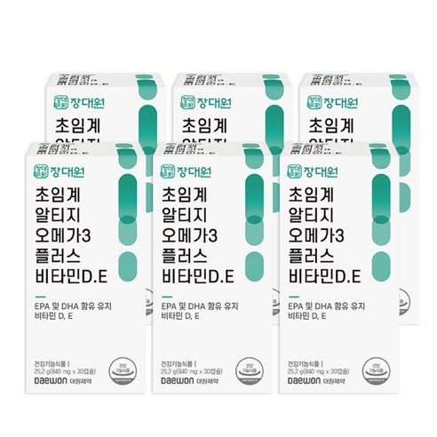 장대원 초임계 알티지 오메가3 플러스 비타민D.E, 30캡슐, 6개