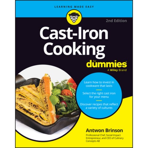 (영문도서) Cast-Iron Cooking for Dummies Paperback, English, 9781119888130